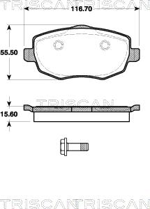 Triscan 8110 15044 - Bremžu uzliku kompl., Disku bremzes www.autospares.lv