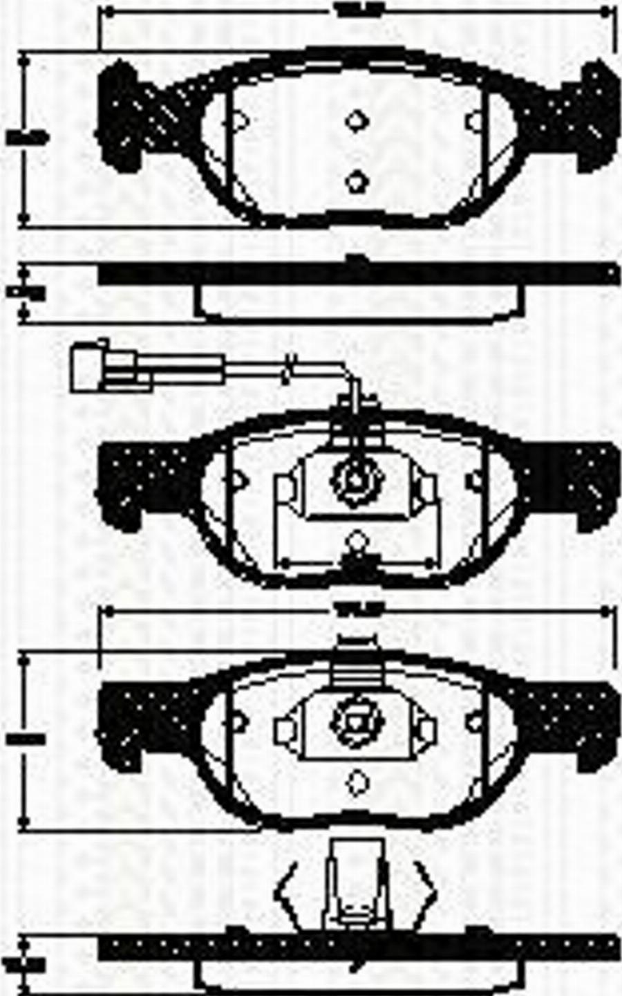 Triscan 811015040 - Bremžu uzliku kompl., Disku bremzes autospares.lv