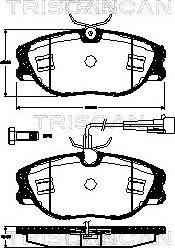 Triscan 8110 15042 - Bremžu uzliku kompl., Disku bremzes autospares.lv