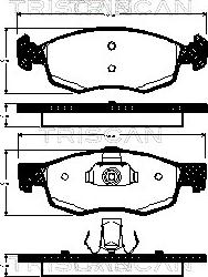 Triscan 8110 15047 - Bremžu uzliku kompl., Disku bremzes www.autospares.lv