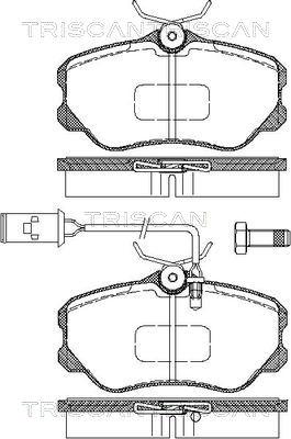 Triscan 8110 15004 - Bremžu uzliku kompl., Disku bremzes www.autospares.lv