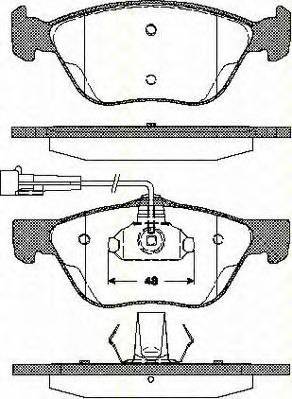 Triscan 8110 15003 - Bremžu uzliku kompl., Disku bremzes www.autospares.lv