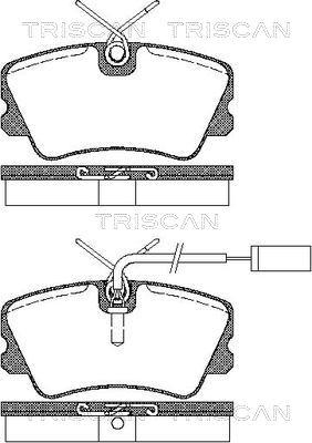 Triscan 8110 15014 - Bremžu uzliku kompl., Disku bremzes www.autospares.lv