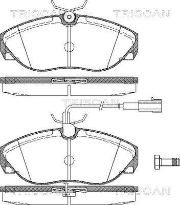 Triscan 8110 15016 - Bremžu uzliku kompl., Disku bremzes www.autospares.lv