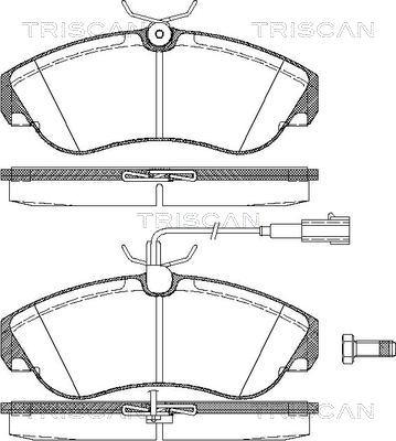 Triscan 8110 15017 - Bremžu uzliku kompl., Disku bremzes www.autospares.lv