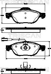 Triscan 8110 15039 - Brake Pad Set, disc brake www.autospares.lv