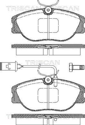 Triscan 8110 15030 - Bremžu uzliku kompl., Disku bremzes autospares.lv