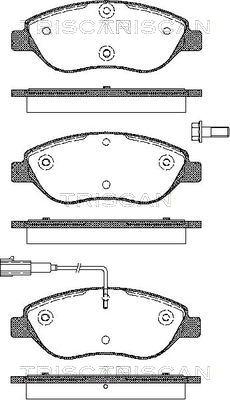 Triscan 8110 15022 - Bremžu uzliku kompl., Disku bremzes www.autospares.lv