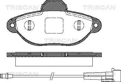 Triscan 8110 15176 - Тормозные колодки, дисковые, комплект www.autospares.lv