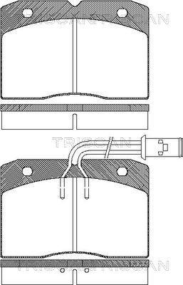 Triscan 8110 15878 - Bremžu uzliku kompl., Disku bremzes www.autospares.lv