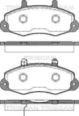 Triscan 8110 16009 - Bremžu uzliku kompl., Disku bremzes www.autospares.lv