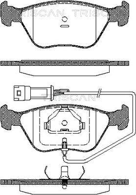 Triscan 8110 16004 - Bremžu uzliku kompl., Disku bremzes www.autospares.lv