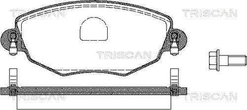 Triscan 8110 16005 - Bremžu uzliku kompl., Disku bremzes autospares.lv