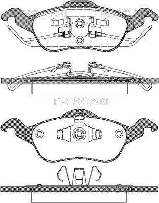 Triscan 8110 16001 - Bremžu uzliku kompl., Disku bremzes autospares.lv