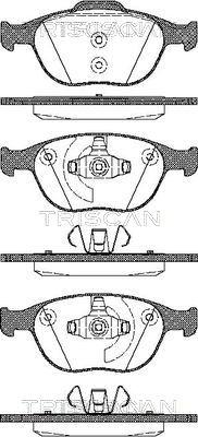 Triscan 8110 16012 - Bremžu uzliku kompl., Disku bremzes www.autospares.lv