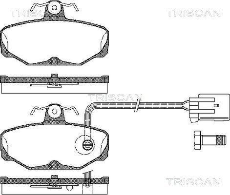 Triscan 8110 16164 - Bremžu uzliku kompl., Disku bremzes www.autospares.lv