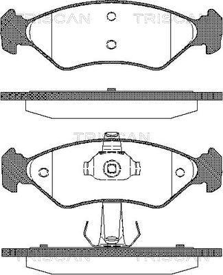 Triscan 8110 16168 - Тормозные колодки, дисковые, комплект www.autospares.lv