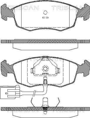 Triscan 8110 16163 - Bremžu uzliku kompl., Disku bremzes autospares.lv