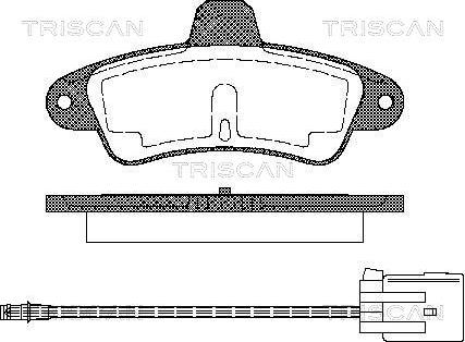 Triscan 8110 16162 - Bremžu uzliku kompl., Disku bremzes www.autospares.lv