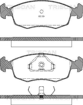 Triscan 8110 16868 - Bremžu uzliku kompl., Disku bremzes www.autospares.lv