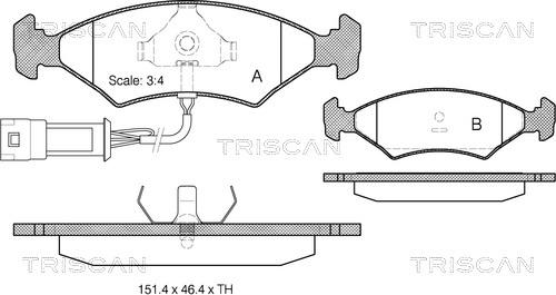 Triscan 8110 16801 - Bremžu uzliku kompl., Disku bremzes www.autospares.lv