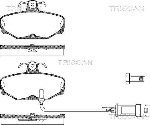 Triscan 8110 16827 - Bremžu uzliku kompl., Disku bremzes www.autospares.lv