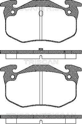 Triscan 8110 10943 - Тормозные колодки, дисковые, комплект www.autospares.lv