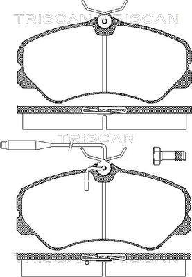 Triscan 8110 10905 - Bremžu uzliku kompl., Disku bremzes www.autospares.lv