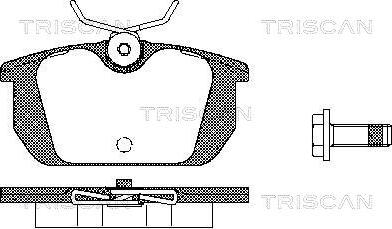 Triscan 8110 10984 - Bremžu uzliku kompl., Disku bremzes www.autospares.lv