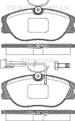 Triscan 8110 10928 - Bremžu uzliku kompl., Disku bremzes www.autospares.lv