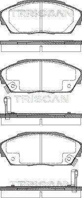 Triscan 8110 10974 - Bremžu uzliku kompl., Disku bremzes autospares.lv