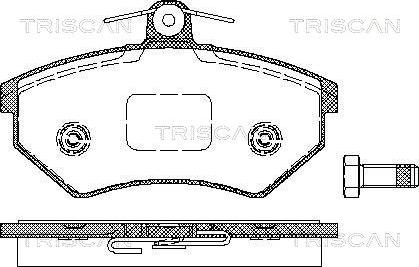 Triscan 8110 10975 - Тормозные колодки, дисковые, комплект www.autospares.lv