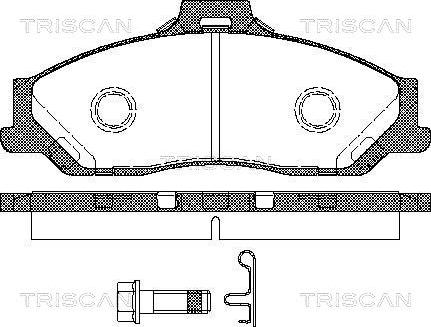 Triscan 8110 10543 - Bremžu uzliku kompl., Disku bremzes autospares.lv