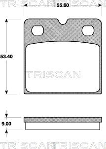 Triscan 8110 10569 - Bremžu uzliku kompl., Disku stāvbremze www.autospares.lv