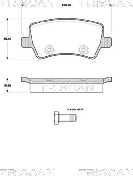 Triscan 8110 10564 - Bremžu uzliku kompl., Disku bremzes autospares.lv