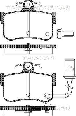 Triscan 8110 10509 - Brake Pad Set, disc brake www.autospares.lv