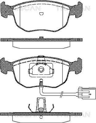 Triscan 8110 10504 - Bremžu uzliku kompl., Disku bremzes autospares.lv