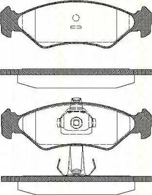 Triscan 8110 10505 - Тормозные колодки, дисковые, комплект www.autospares.lv