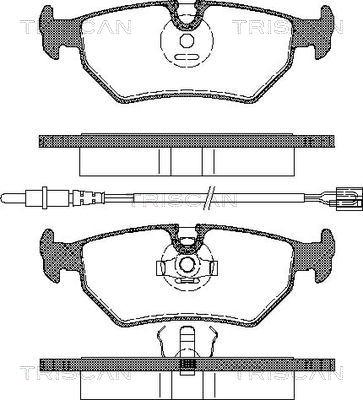 Triscan 8110 10500 - Bremžu uzliku kompl., Disku bremzes autospares.lv