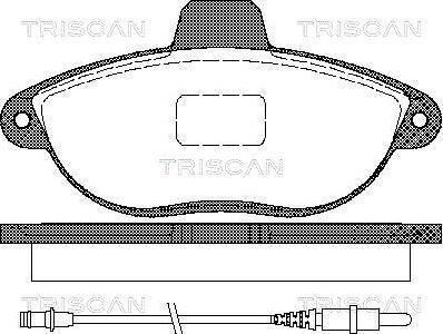 Triscan 8110 10501 - Тормозные колодки, дисковые, комплект www.autospares.lv