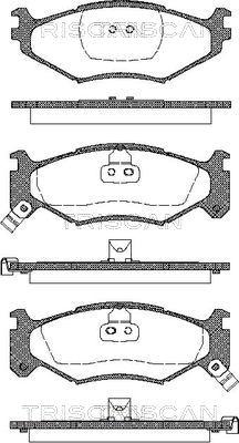 Triscan 8110 10517 - Bremžu uzliku kompl., Disku bremzes www.autospares.lv