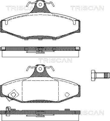 Triscan 8110 10539 - Тормозные колодки, дисковые, комплект www.autospares.lv