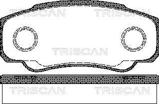 Triscan 8110 10533 - Тормозные колодки, дисковые, комплект www.autospares.lv