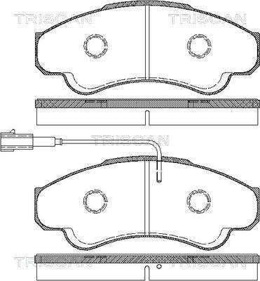 Triscan 8110 10532 - Тормозные колодки, дисковые, комплект www.autospares.lv