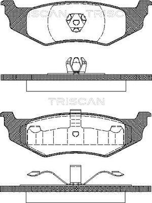 Triscan 8110 10521 - Bremžu uzliku kompl., Disku bremzes www.autospares.lv