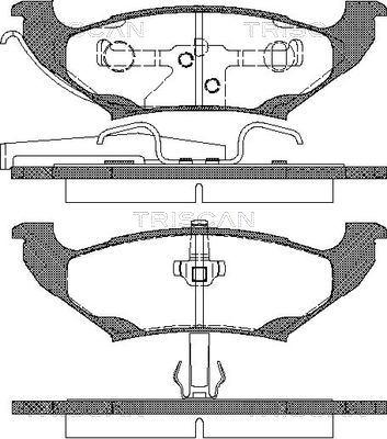 Triscan 8110 10523 - Bremžu uzliku kompl., Disku bremzes www.autospares.lv