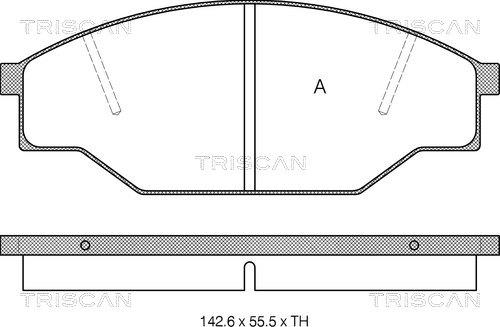 Triscan 8110 10005 - Bremžu uzliku kompl., Disku bremzes www.autospares.lv