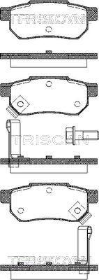 Triscan 8110 10014 - Тормозные колодки, дисковые, комплект www.autospares.lv