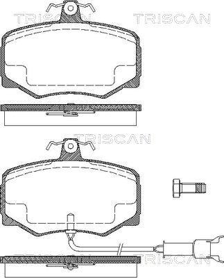 Triscan 8110 10015 - Bremžu uzliku kompl., Disku bremzes www.autospares.lv