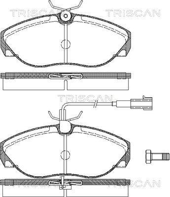 Triscan 8110 10020 - Bremžu uzliku kompl., Disku bremzes autospares.lv